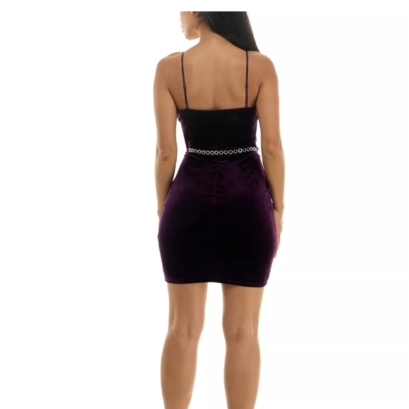 Emerald Sundea Purple Velvet Dress - Picture 2 of 6